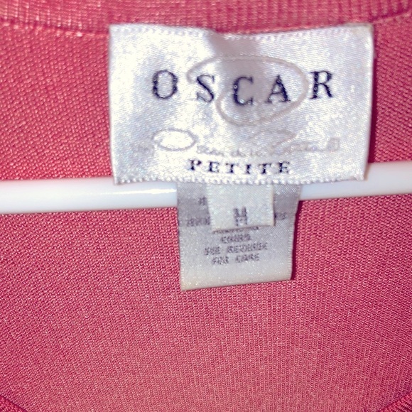 Oscar de la Renta Pink Embellished Top EUC Size MP - Picture 4 of 6